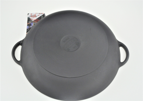 28 cm Pfanne Bräter aus Gusseisen ohne Deckel, Schmortopf Ofenpfanne
